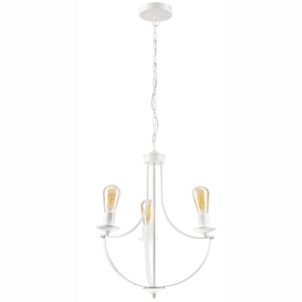 Hängeleuchte an Kette GINA 3xE27/60W/230V weiß