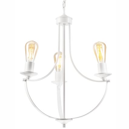 Hängeleuchte an Kette GINA 3xE27/60W/230V weiß
