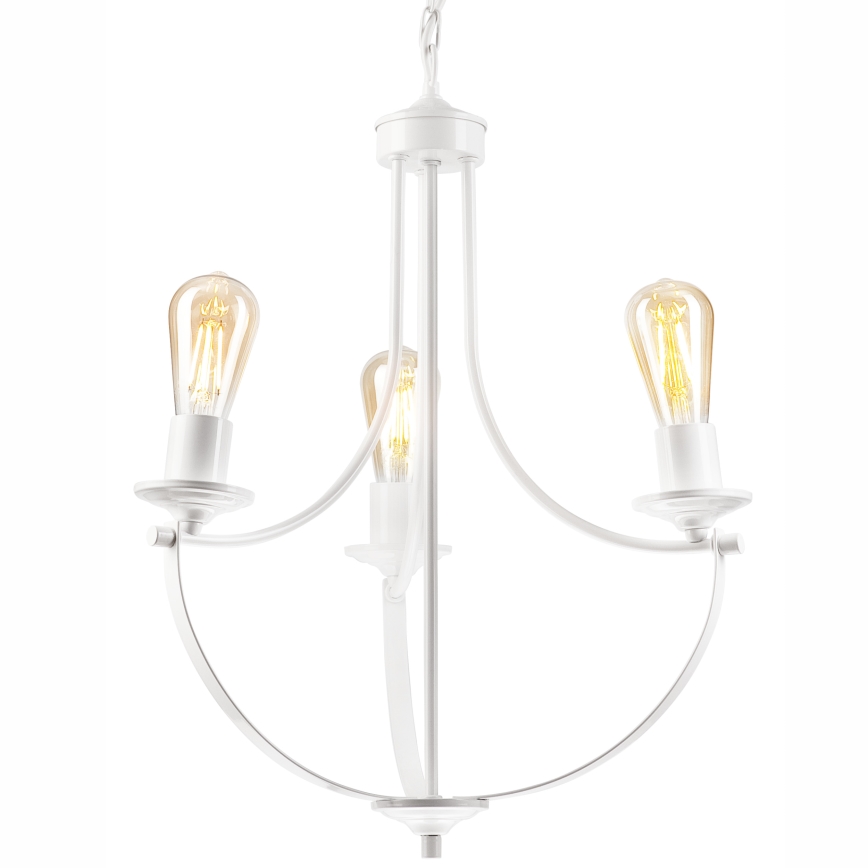 Hängeleuchte an Kette GINA 3xE27/60W/230V weiß