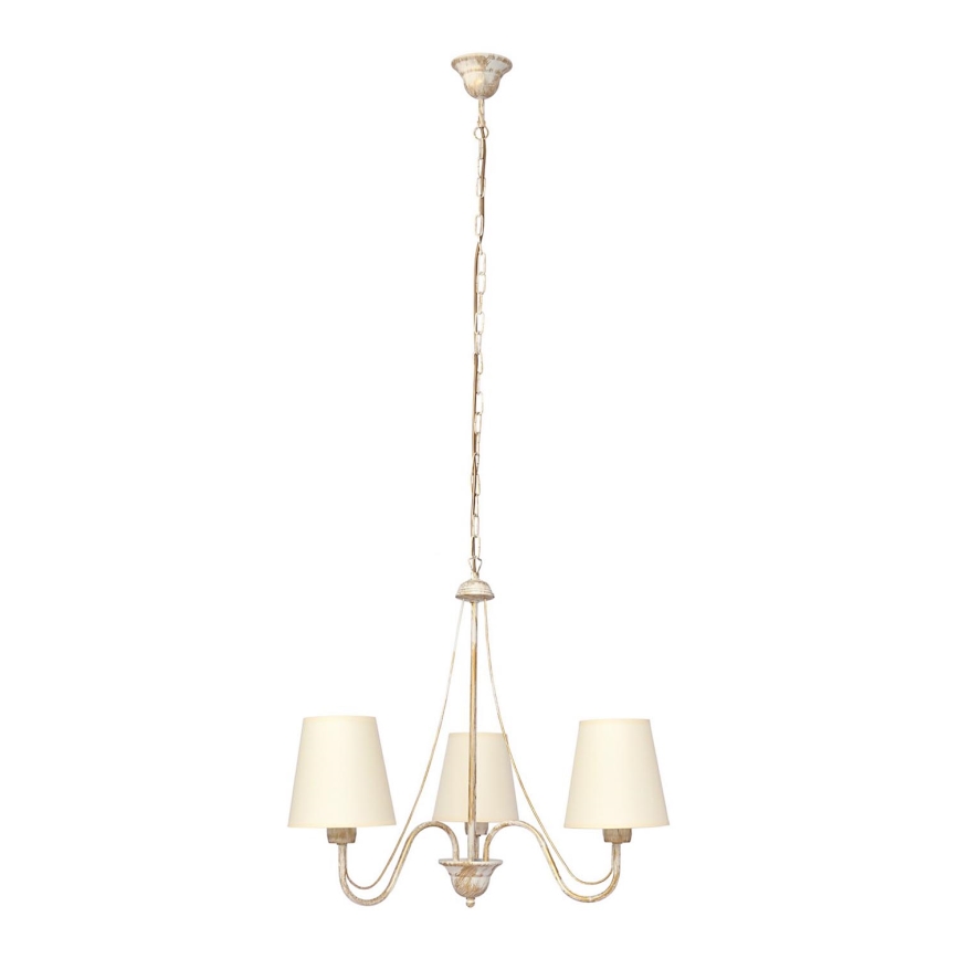 Hängeleuchte an Kette MALBO 3xE27/15W/230V beige