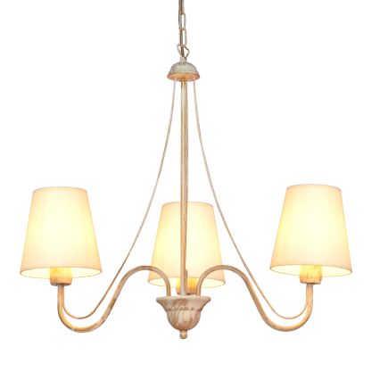 Hängeleuchte an Kette MALBO 3xE27/15W/230V beige