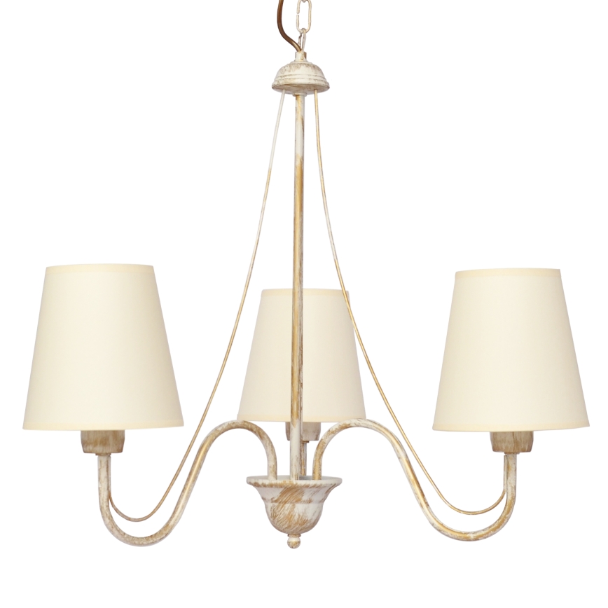 Hängeleuchte an Kette MALBO 3xE27/15W/230V beige