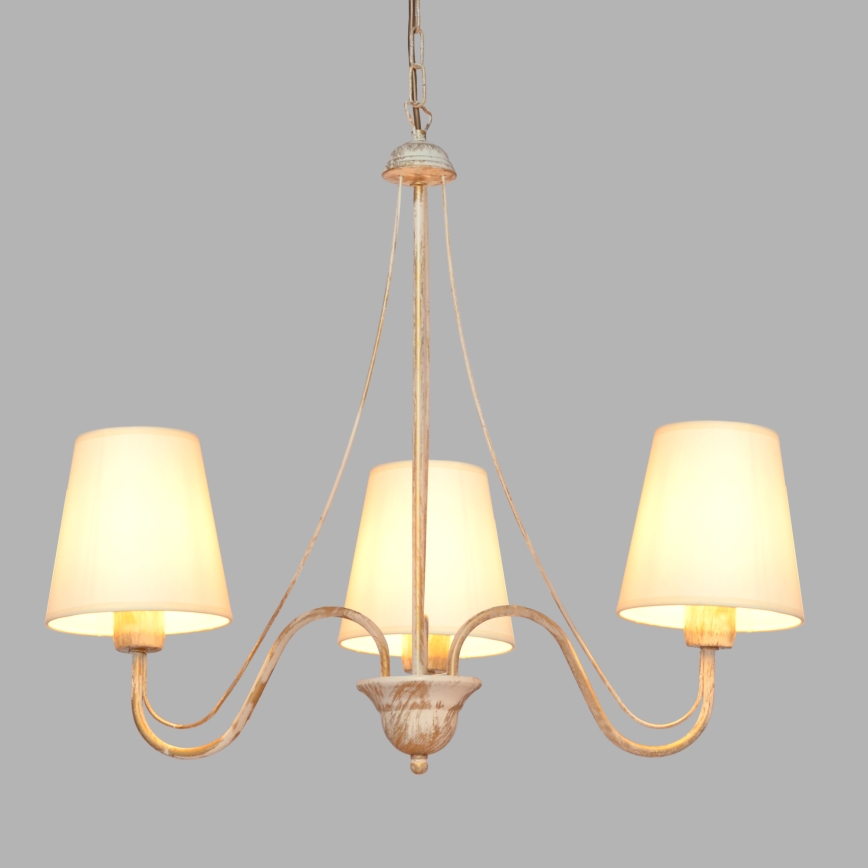 Hängeleuchte an Kette MALBO 3xE27/15W/230V beige