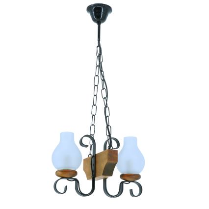 Hängeleuchte an Kette VELA 2xE14/40W/230V Buche