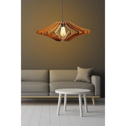 Hängeleuchte an Schnur 1xE27/60W/230V braun d 59 cm