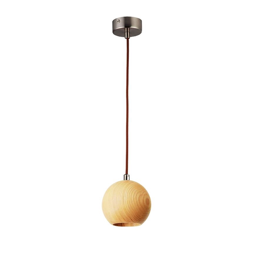 Hängeleuchte an Schnur 1xGU10/10W/230V Esche/Massivholz braun