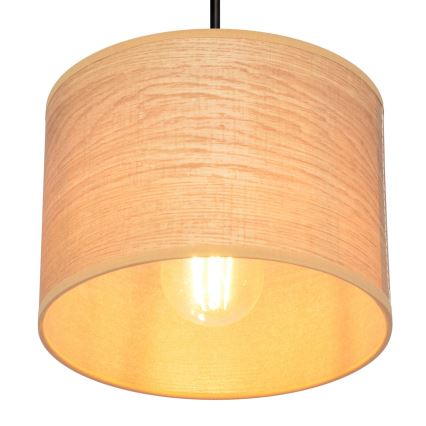 Hängeleuchte an Schnur ALBA 1xE27/15W/230V d 20 cm braun/schwarz