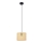 Hängeleuchte an Schnur ALBA 1xE27/15W/230V d 20 cm Rattan/schwarz