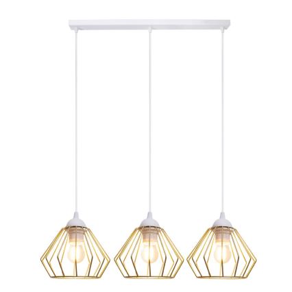 Hängeleuchte an Schnur CEED GOLD 3xE27/60W/230V weiß/golden