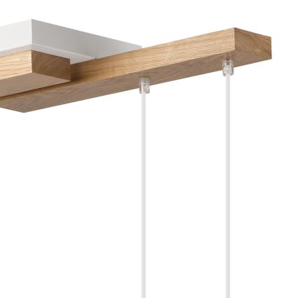 Hängeleuchte an Schnur CORTINA 2xE27/15W/230V + 2xG9/5W/230V weiß/Eiche