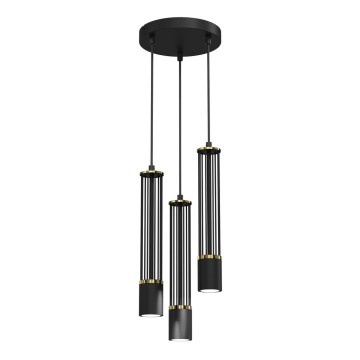 Hängeleuchte an Schnur ESTILO 3xGU10/40W/230V schwarz