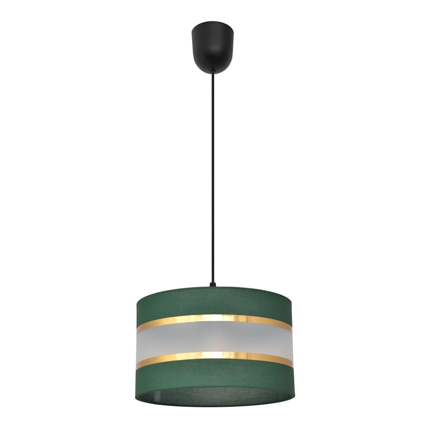 Hängeleuchte an Schnur HELEN 1xE27/15W/230V d 25 cm grün/golden