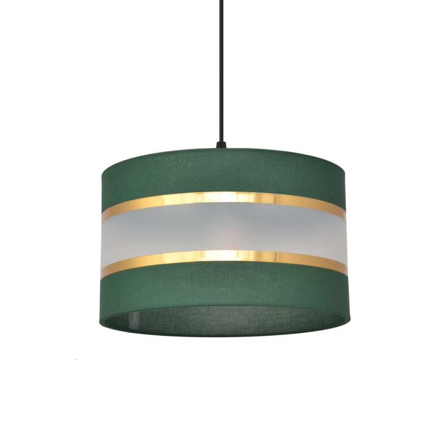 Hängeleuchte an Schnur HELEN 1xE27/15W/230V d 25 cm grün/golden