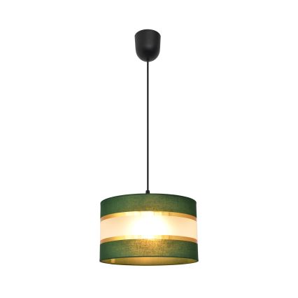 Hängeleuchte an Schnur HELEN 1xE27/15W/230V d 25 cm grün/golden