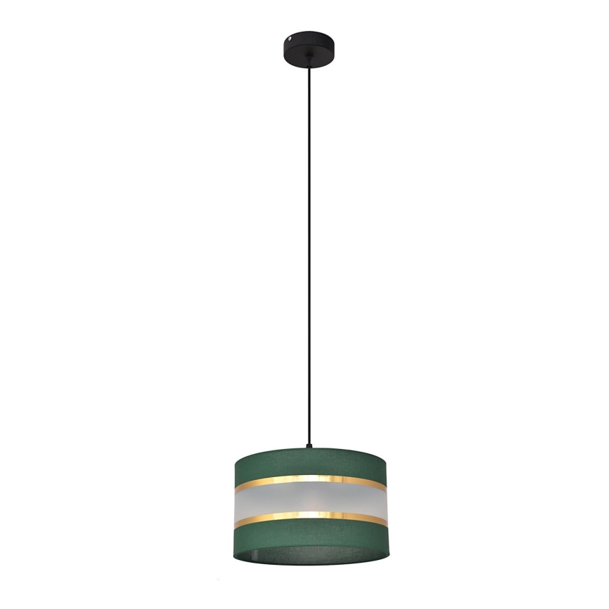Hängeleuchte an Schnur HELEN 1xE27/15W/230V d 25 cm grün/golden