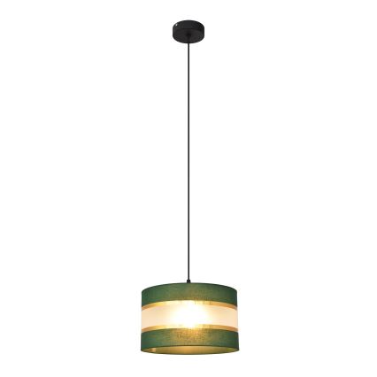 Hängeleuchte an Schnur HELEN 1xE27/15W/230V d 25 cm grün/golden