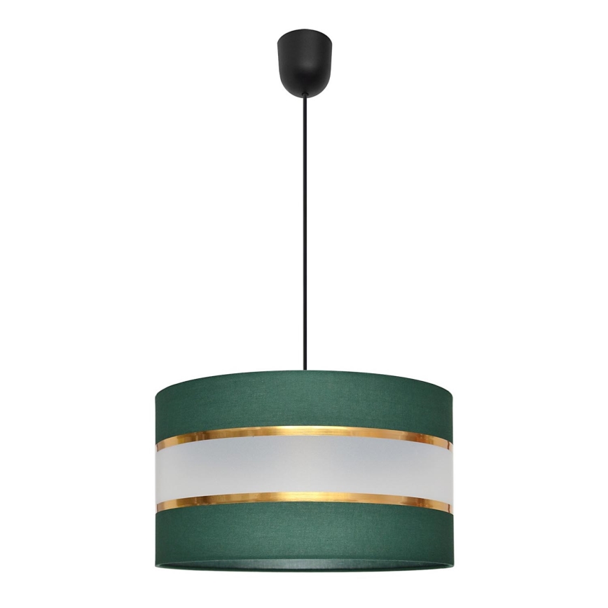 Hängeleuchte an Schnur HELEN 1xE27/15W/230V d 35 cm grün/golden