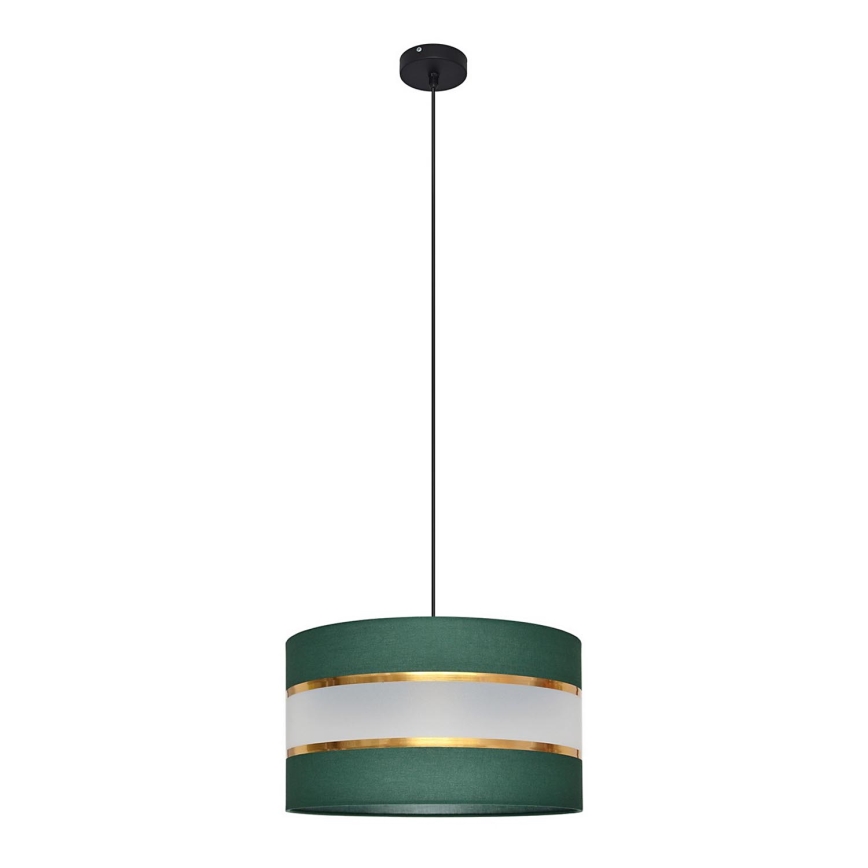 Hängeleuchte an Schnur HELEN 1xE27/15W/230V d 35 cm grün/golden