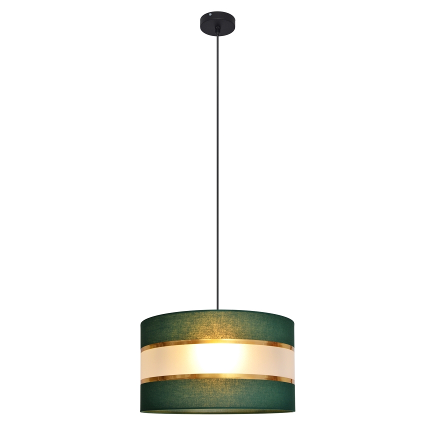 Hängeleuchte an Schnur HELEN 1xE27/15W/230V d 35 cm grün/golden