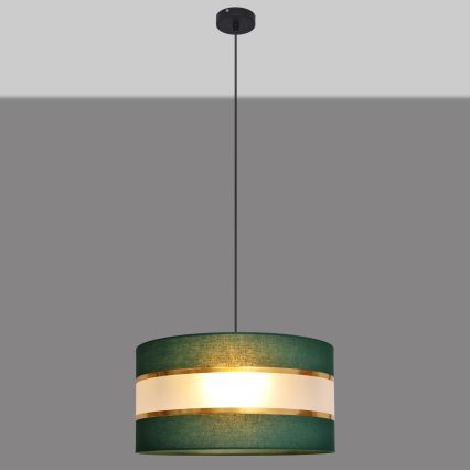 Hängeleuchte an Schnur HELEN 1xE27/15W/230V d 40 cm grün/golden