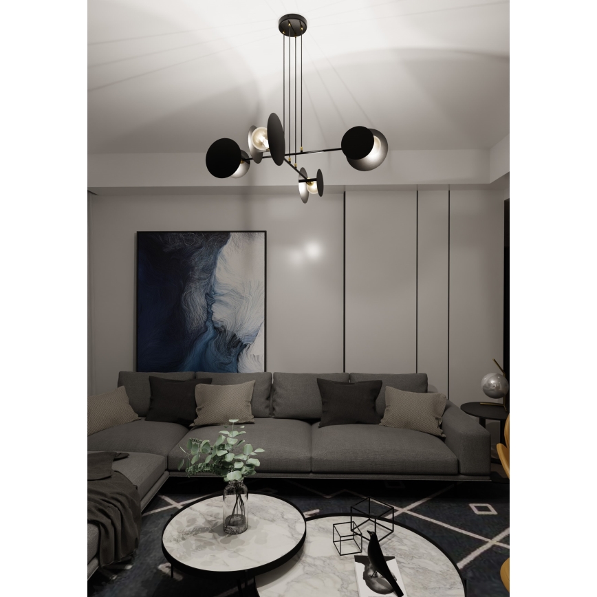 Hängeleuchte an Schnur IDEA 4xE27/15W/230V schwarz