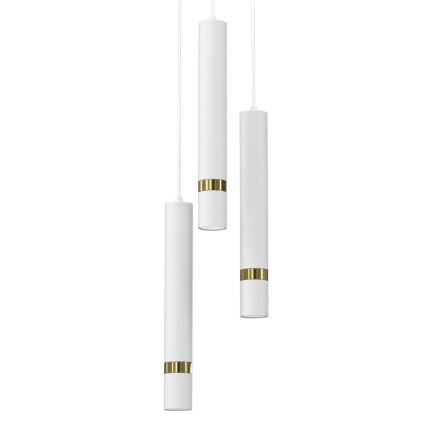 Hängeleuchte an Schnur JOKER 3xGU10/8W/230V weiß/golden