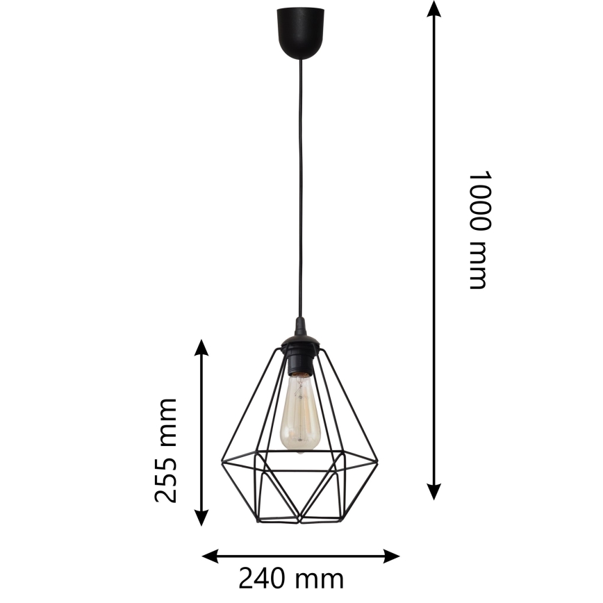 Hängeleuchte an Schnur KARO 1xE27/15W/230V