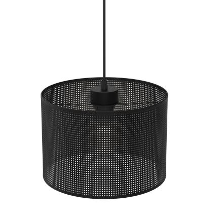 Hängeleuchte an Schnur LOFT SHADE 1xE27/60W/230V Durchmesser 25 cm schwarz