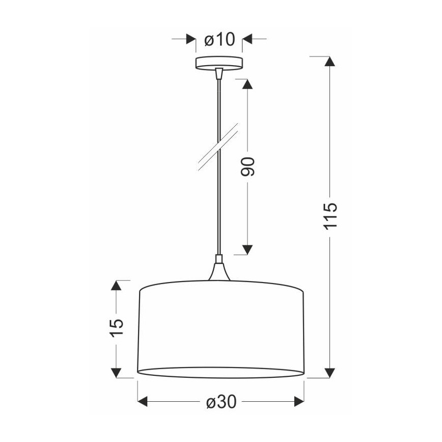 Hängeleuchte an Schnur MALOTO 1xE27/60W/230V grün