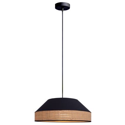 Hängeleuchte an Schnur MANISO 1xE27/60W/230V d 45 cm schwarz/beige