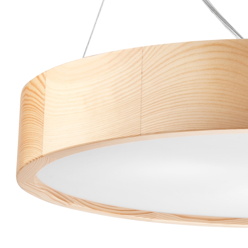Hängeleuchte an Schnur NATURAL 3xE27/60W/230V ø 47 cm Kiefer - FSC-zertifiziert