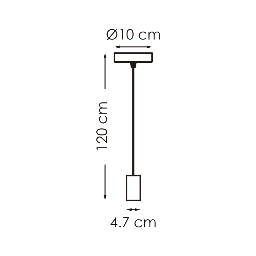 Hängeleuchte an Schnur SAGA 1xE27/40W/230V grau