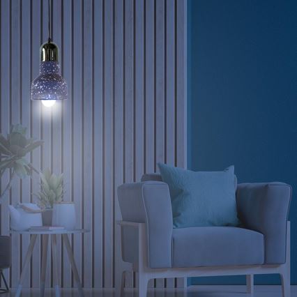 Hängeleuchte an Schnur TERRAZZO 1xE27/60W/230V d 12 cm schwarz