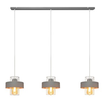 Hängeleuchte an Schnur VOLTA 3xE27/15W/230V grau