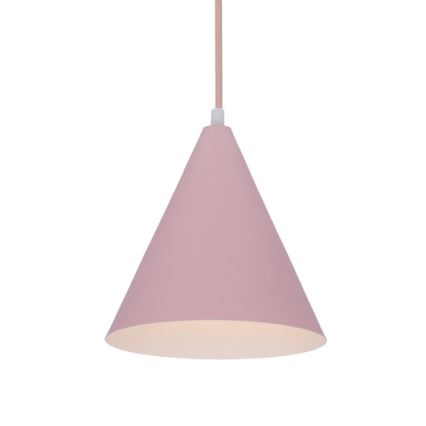 Hängeleuchte an Schnur VOSS 1xE27/40W/230V rosa/weiß