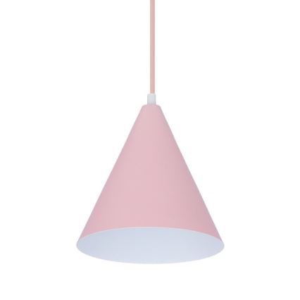 Hängeleuchte an Schnur VOSS 1xE27/40W/230V rosa/weiß