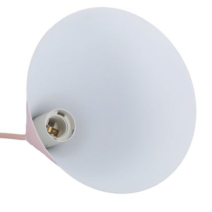 Hängeleuchte an Schnur VOSS 1xE27/40W/230V rosa/weiß