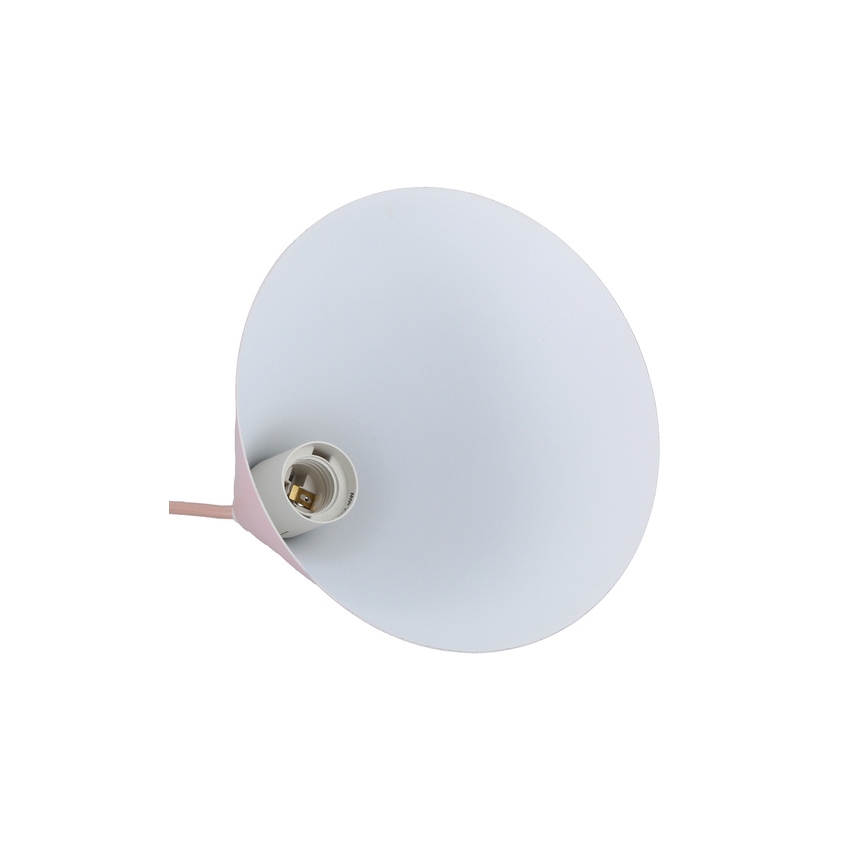 Hängeleuchte an Schnur VOSS 1xE27/40W/230V rosa/weiß