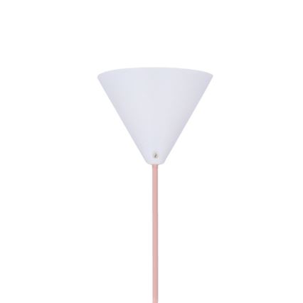 Hängeleuchte an Schnur VOSS 1xE27/40W/230V rosa/weiß