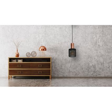 Hängeleuchte ARES BLACK 1xE27/60W/230V