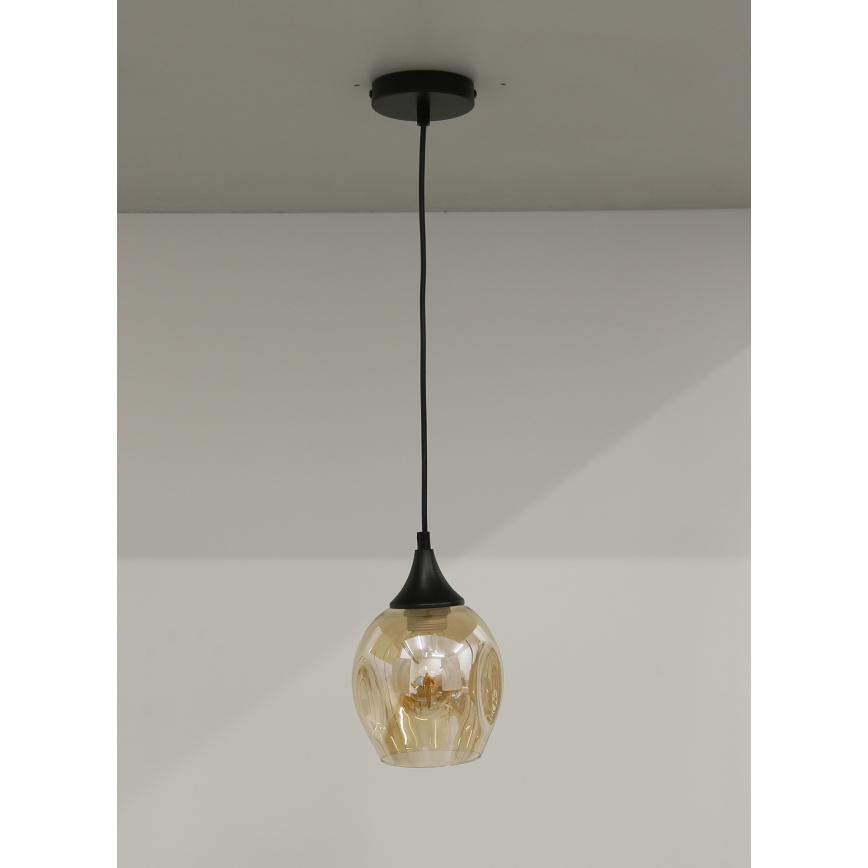 Hängeleuchte ASPA 1xE27/40W/230V schwarz