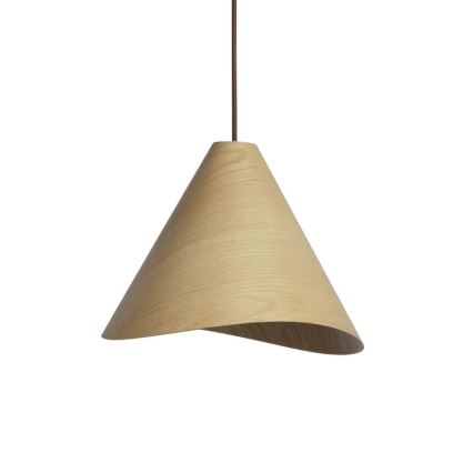 Hängeleuchte aus Holz an Kabel 1xE27/60W/230V Ø 33 cm massiv/Eiche/Kautschukholz