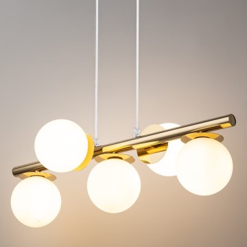 Hängeleuchte AVOLA 5xG9/12W/230V golden