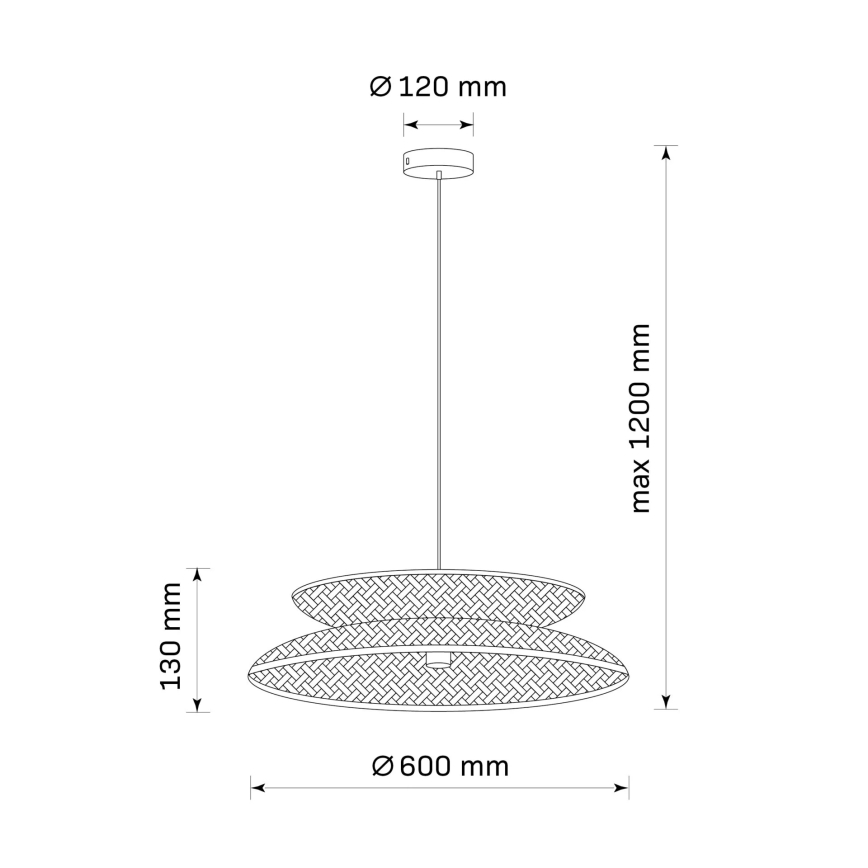 Hängeleuchte BALI 1xE27/20W/230V d 60 cm Bambus