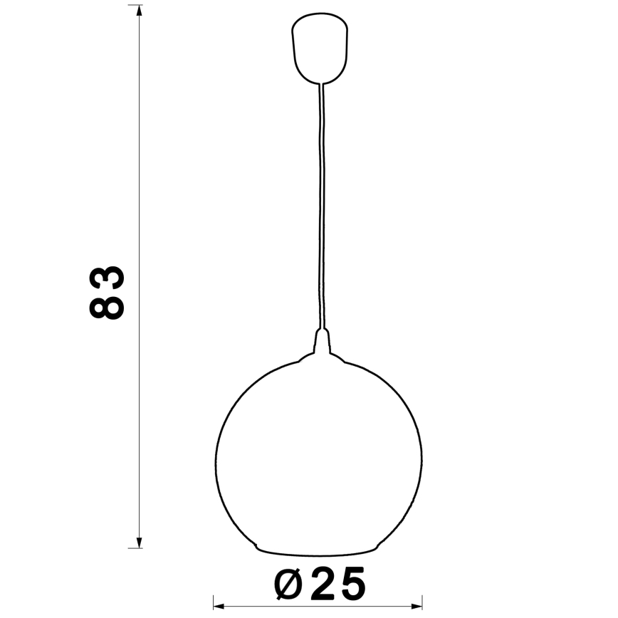 Hängeleuchte BALL 1xE27/60W/230V d 25 cm beige