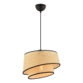 Hängeleuchte BARETTE 1xE27/60W/230V beige/schwarz