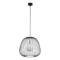 Hängeleuchte BELL 1xG9/12W/230V d 33 cm schwarz/glänzendes Chrom
