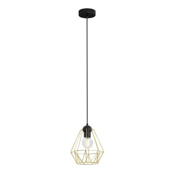 Hängeleuchte BERGEN 1xE27/60W/230V schwarz/gold
