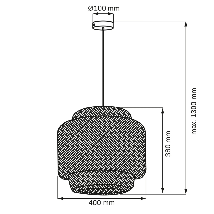 Hängeleuchte BERTA 1xE27/20W/230V d 40 cm Bambus