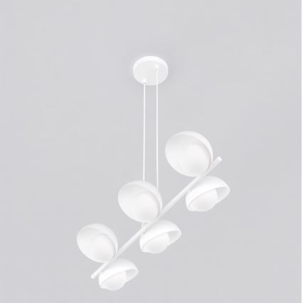 Hängeleuchte BOOM mit Kabel 6xG9/8W/230V weiß